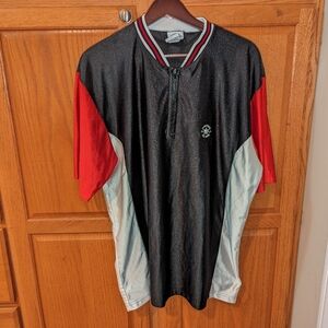 Vintage all-star converse jersey t shirt black red white varsity men size XL